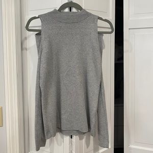Cold shoulder sparkly sweater